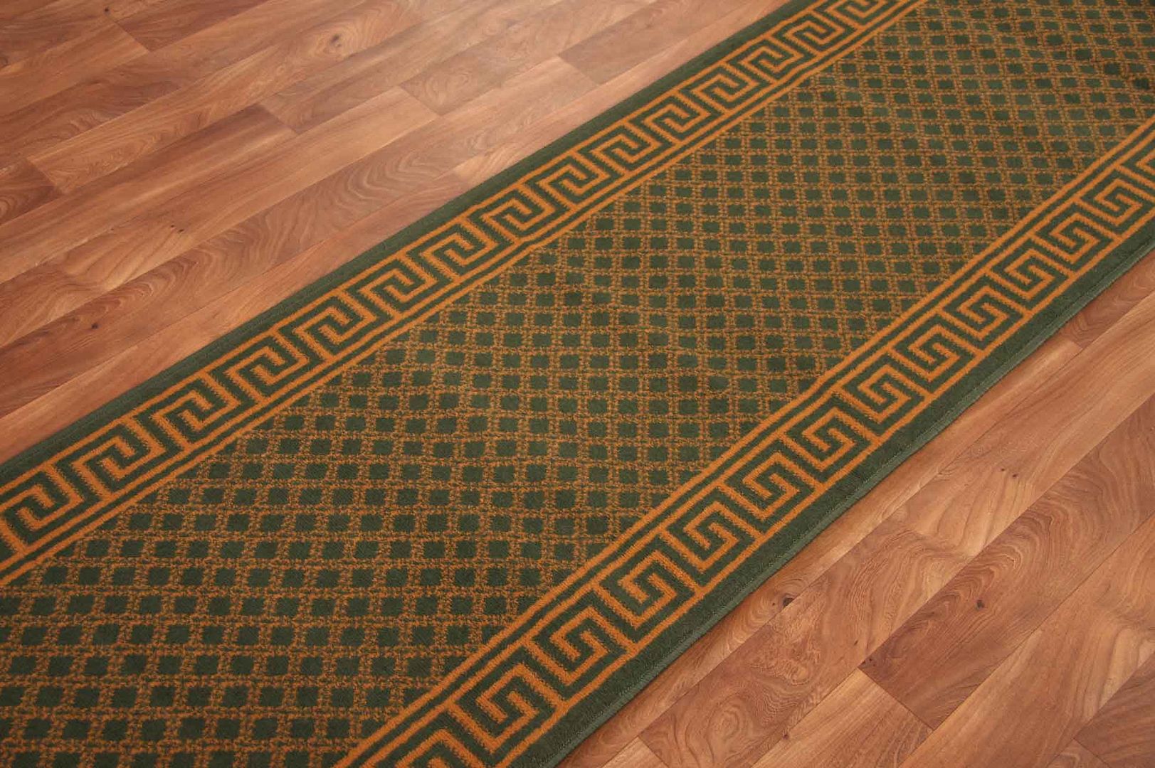 Dark Green Beige Modern Wide Stair Carpet Runner Rugs 70cm Cut to